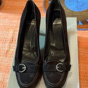 Stuart Weitzman Women's Brown Suede Heels